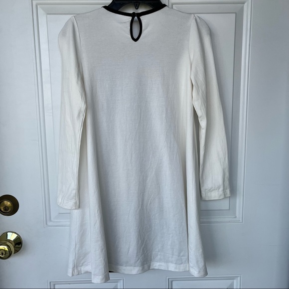 •Hanna Andersson• Soft Knit Cream/Black Dress - Size 8 - Picture 5 of 9